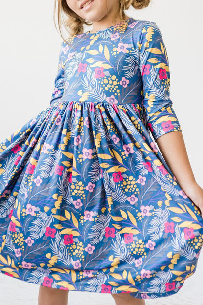 Flora 3/4 Sleeve Pocket Twirl Dress Mila & Rose ®