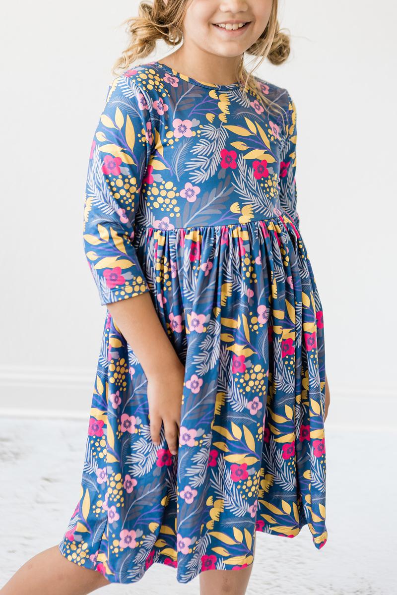 Flora 3/4 Sleeve Pocket Twirl Dress Mila & Rose ®