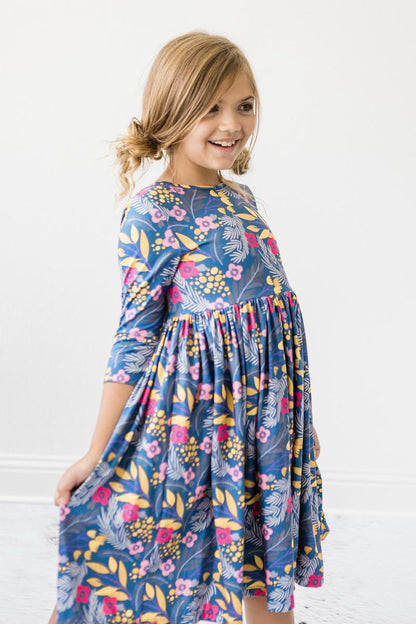 Flora 3/4 Sleeve Pocket Twirl Dress Mila & Rose ®