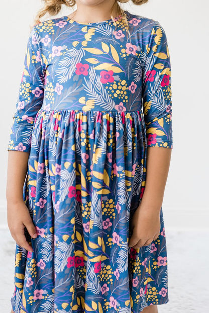 Flora 3/4 Sleeve Pocket Twirl Dress Mila & Rose ®