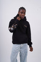 Floral Sleeve Embroidered Hoodie Withinblack