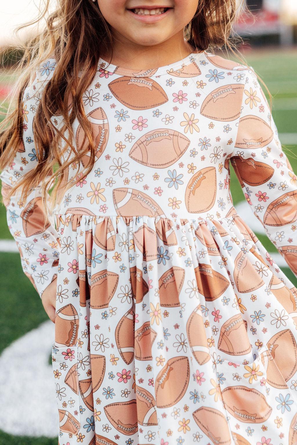 Football Friday L/S Pocket Twirl Dress Mila & Rose ®