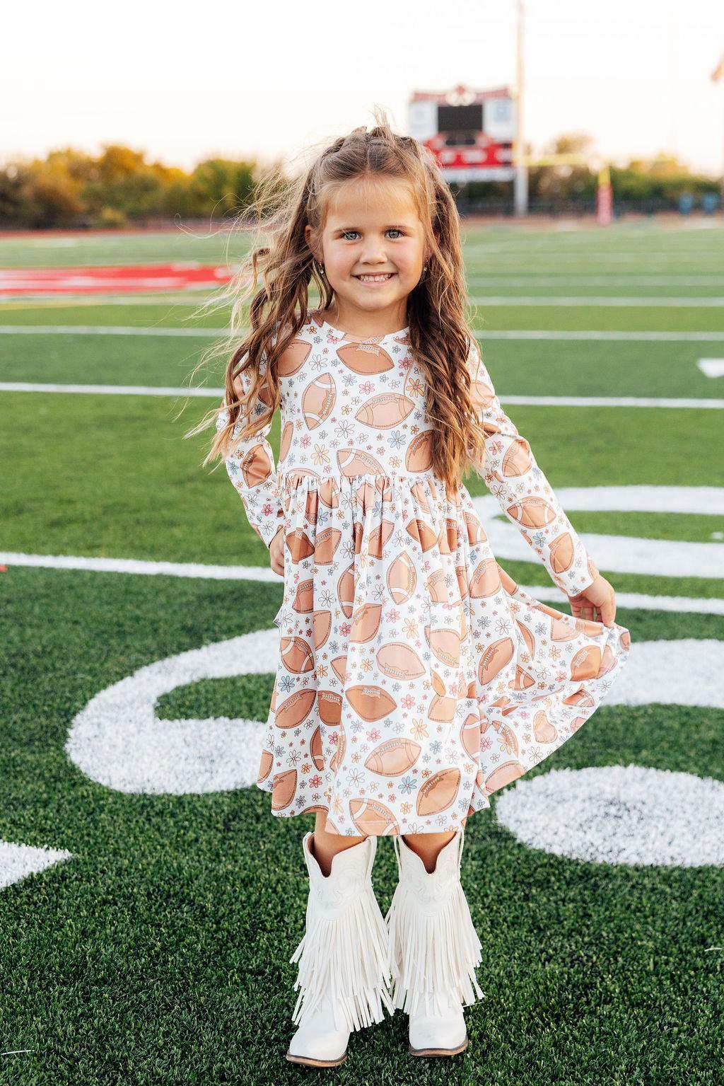 Football Friday L/S Pocket Twirl Dress Mila & Rose ®