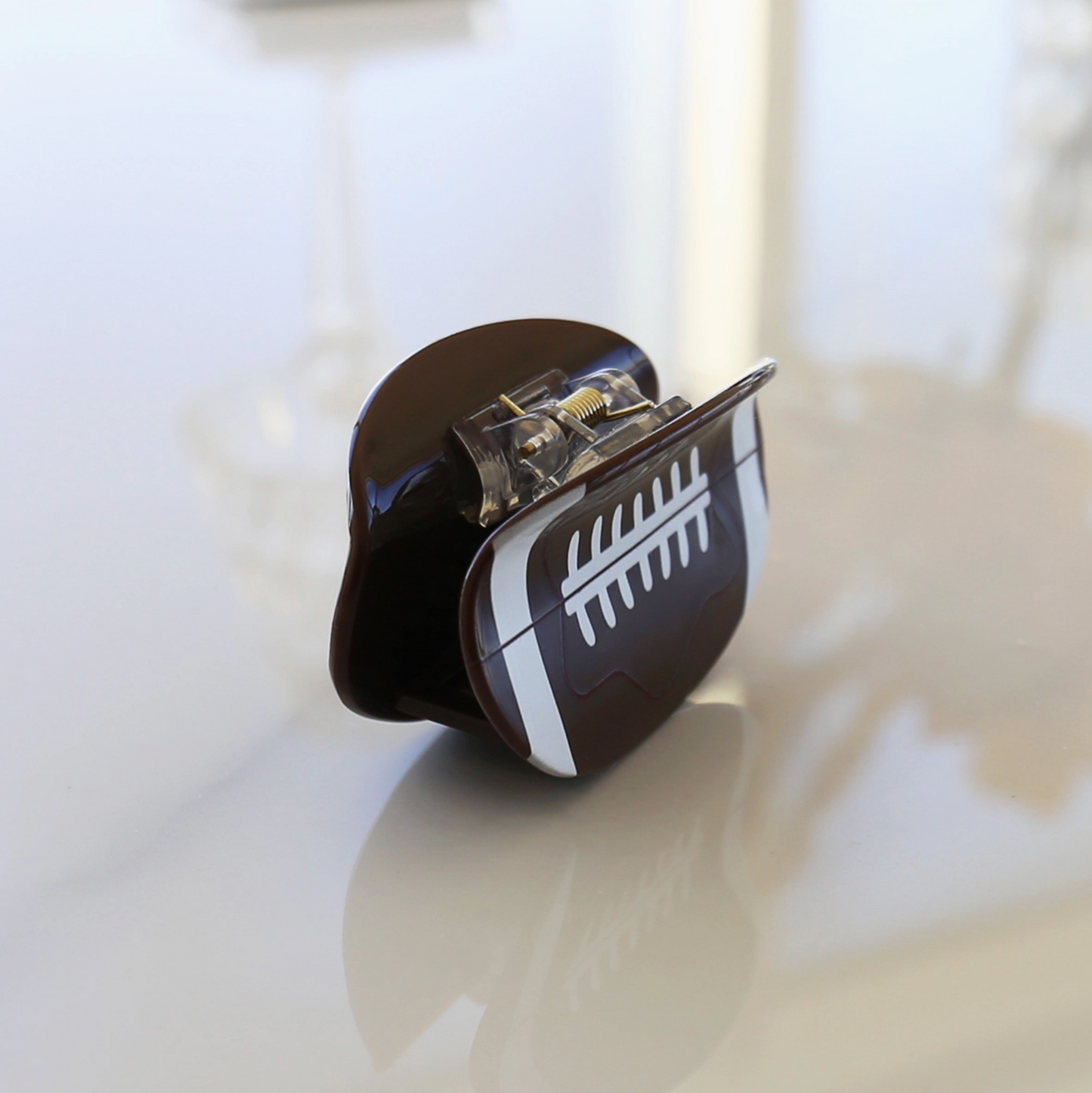 Football Claw Clip Ivy + Cloth