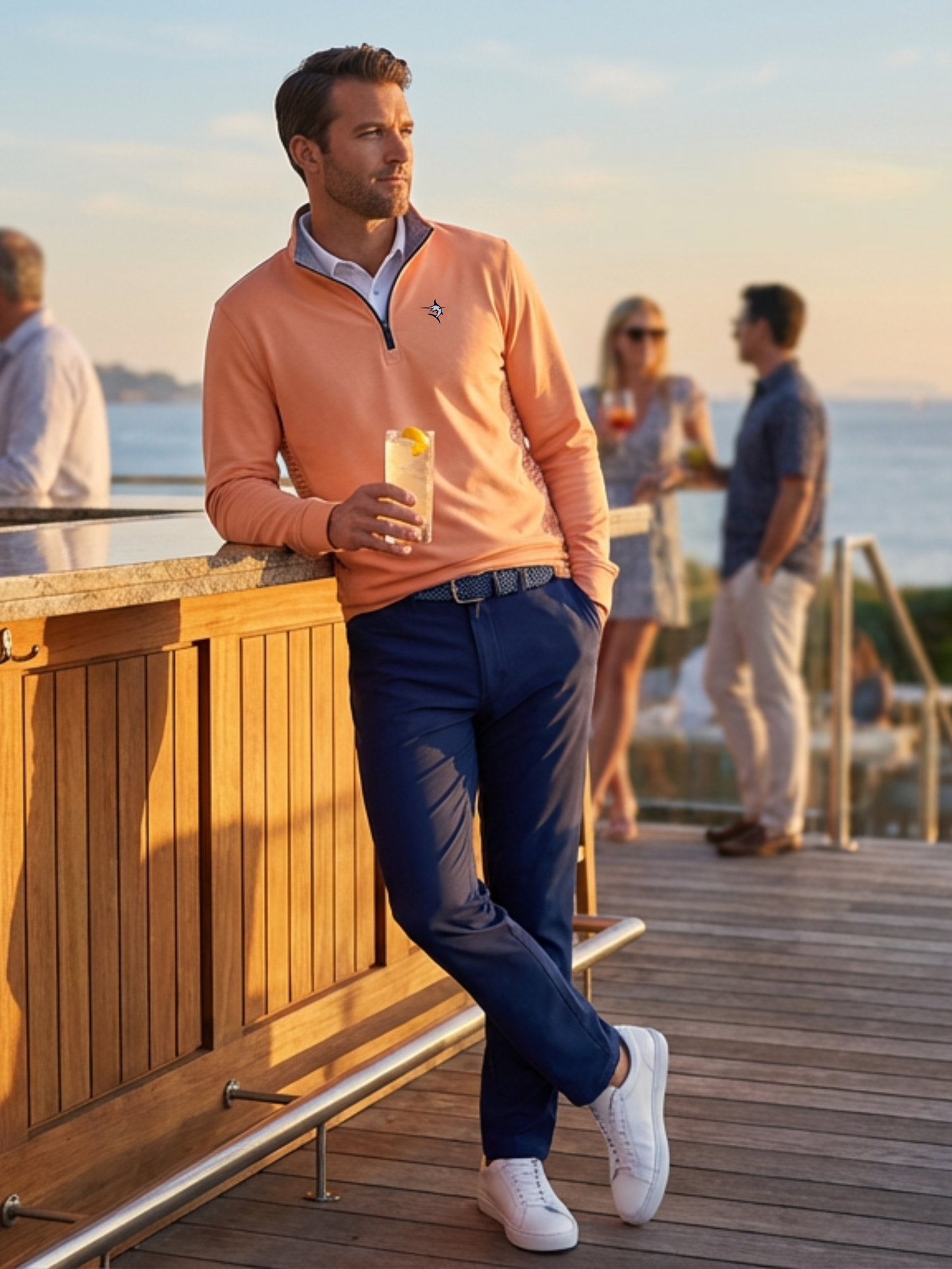 Monterey Performance Quarter Zip White Water Life