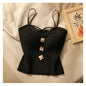 French Style Cross-knit Suspender Camisole Slim High-end Bottom Bandeau Top