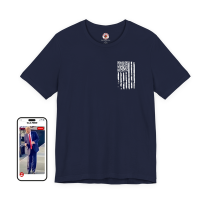 American Flag QR Code T-Shirt The Devil's Pickle