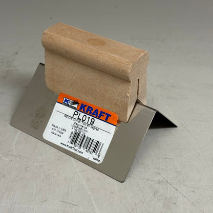 KRAFT TOOL CO 90°Radius Stainless Steel Outside Corner Tool with Wood Handle 4x2 PayWut