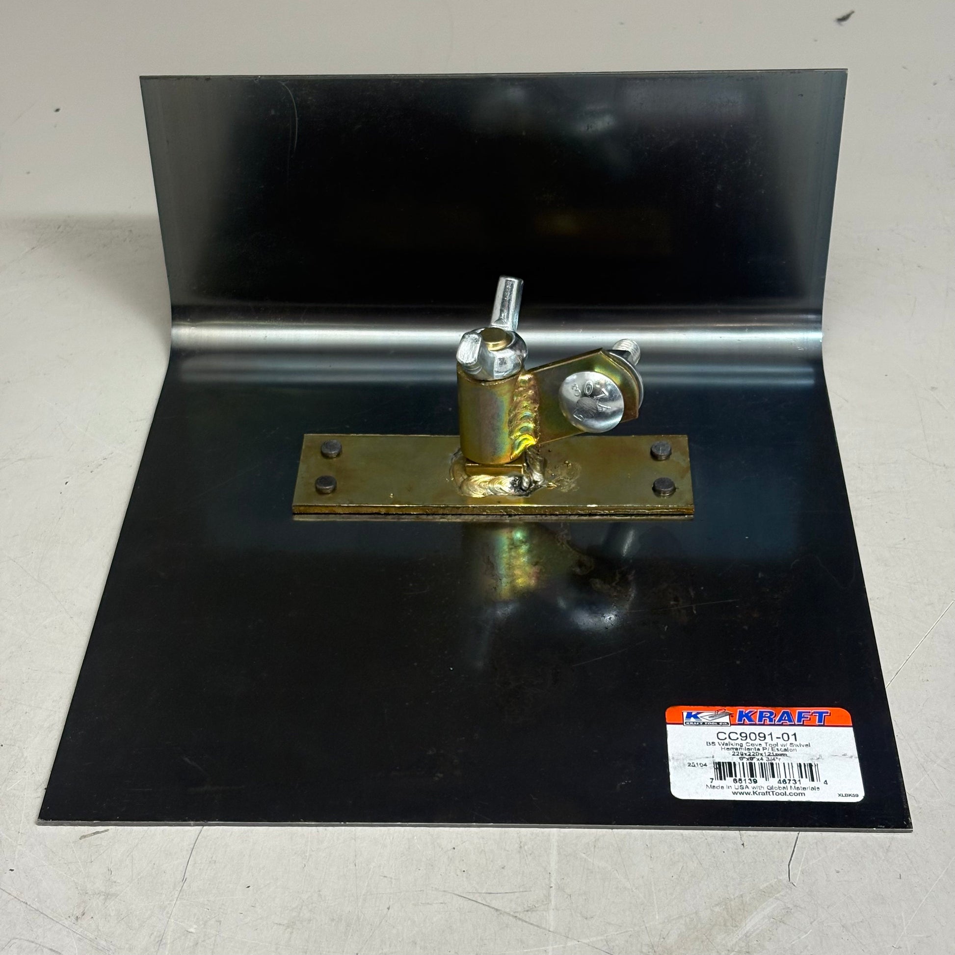KRAFT TOOL CO Lip Blue Steel Walking Cove Tool with Swivel Bracket 6 x 6 3/4"R 6 PayWut
