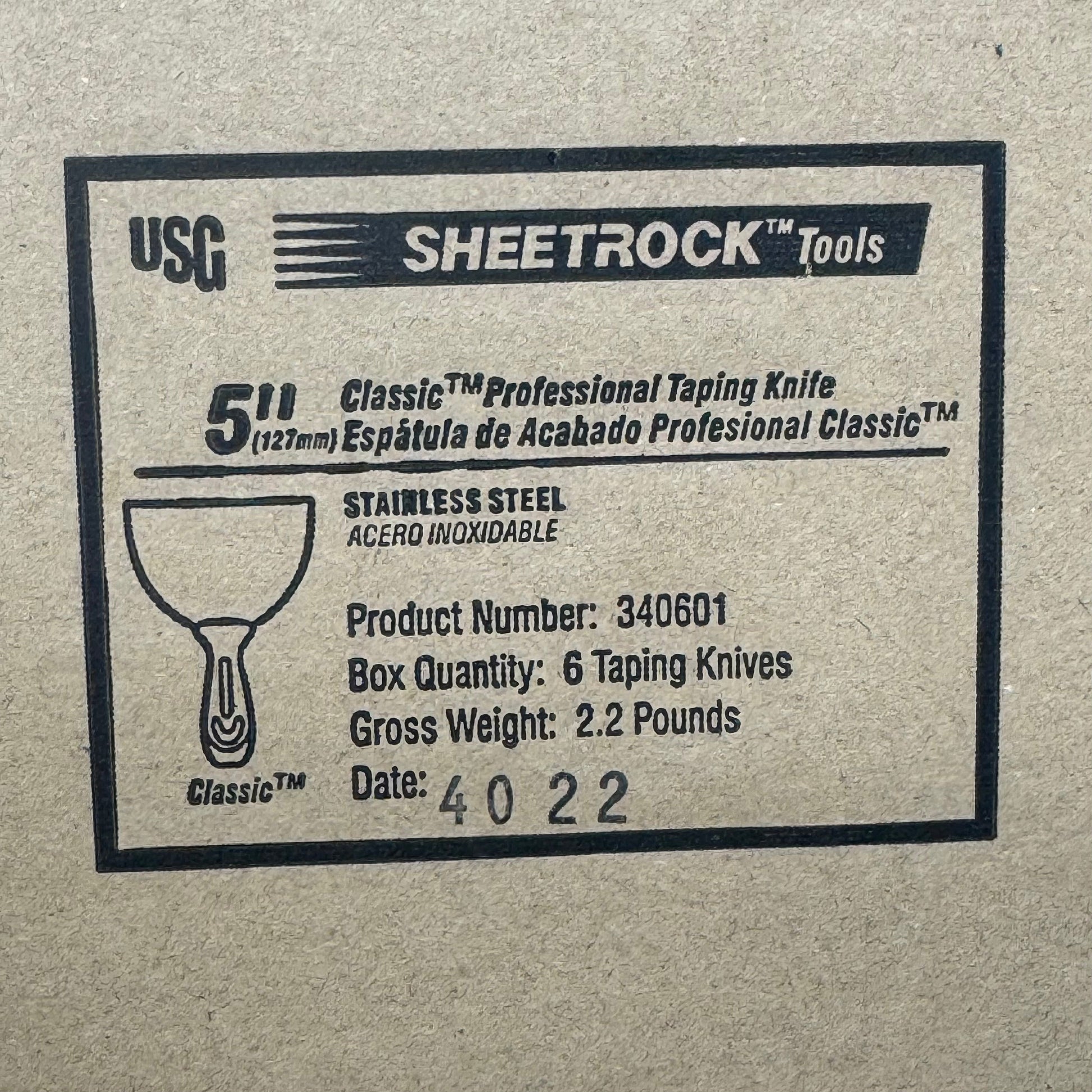 USG SHEETROCK TOOLS (2 PACK) Classic Professional Taping Knife 5" Green 340601 PayWut