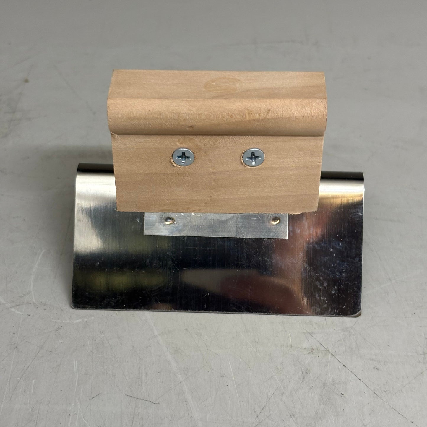 KRAFT TOOL CO Stainless Steel Outside Corner Tool with Wood Handle 4" x 2" 1/4"R PayWut