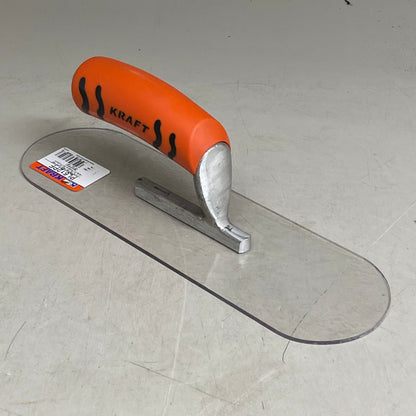 KRAFT TOOL CO Round End Plexi-Plastic Trowel with ProForm Handle 12" x 3-1/2" PayWut