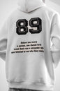 Funny '89' Graphic Hoodie with Humorous Quote Withinblack