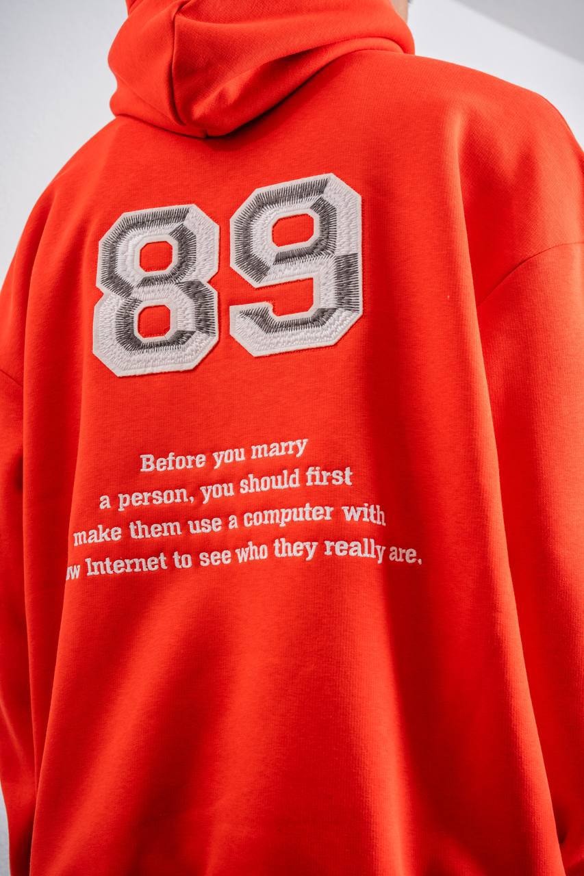 Funny '89' Graphic Hoodie with Humorous Quote Withinblack