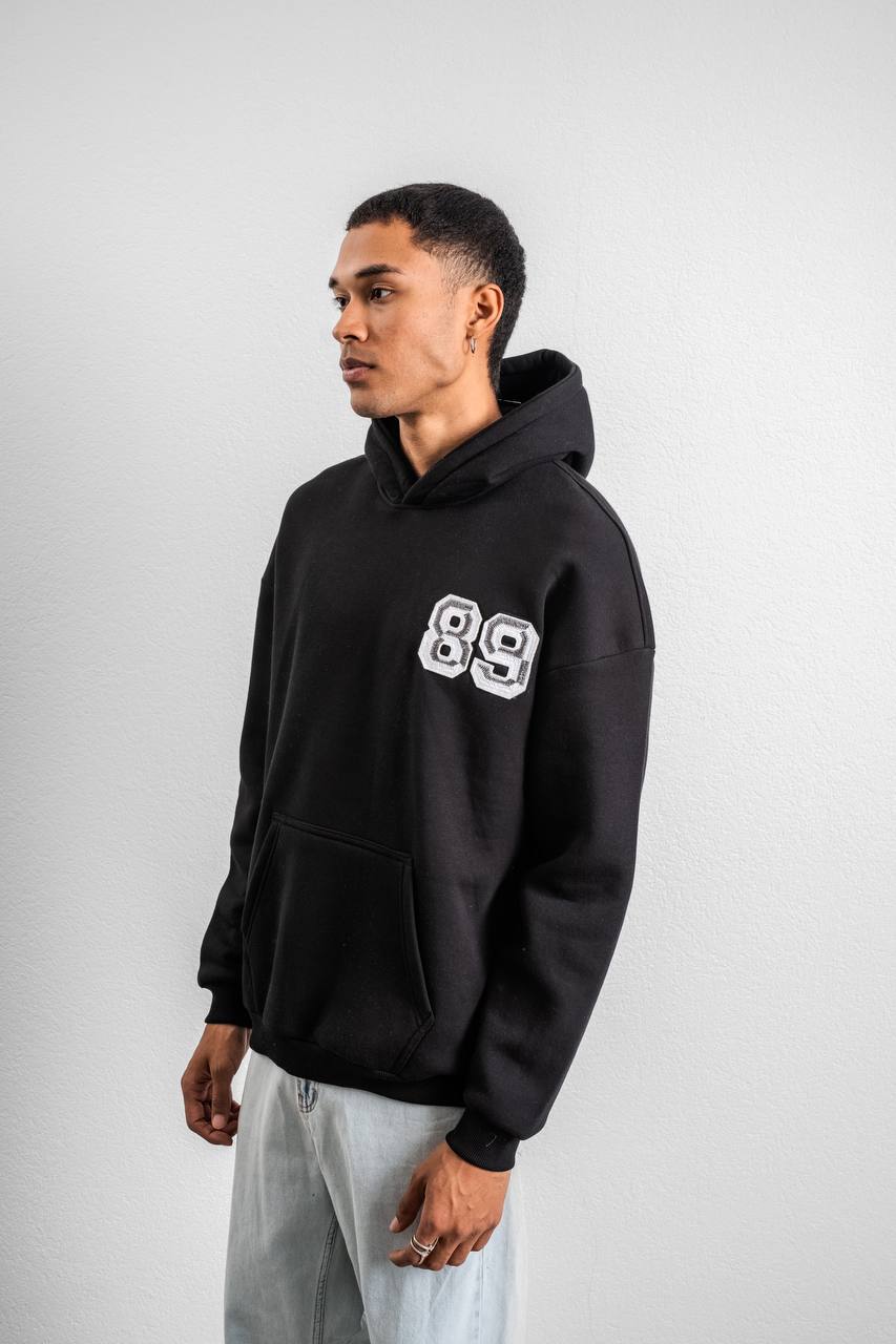 Funny '89' Graphic Hoodie with Humorous Quote Withinblack