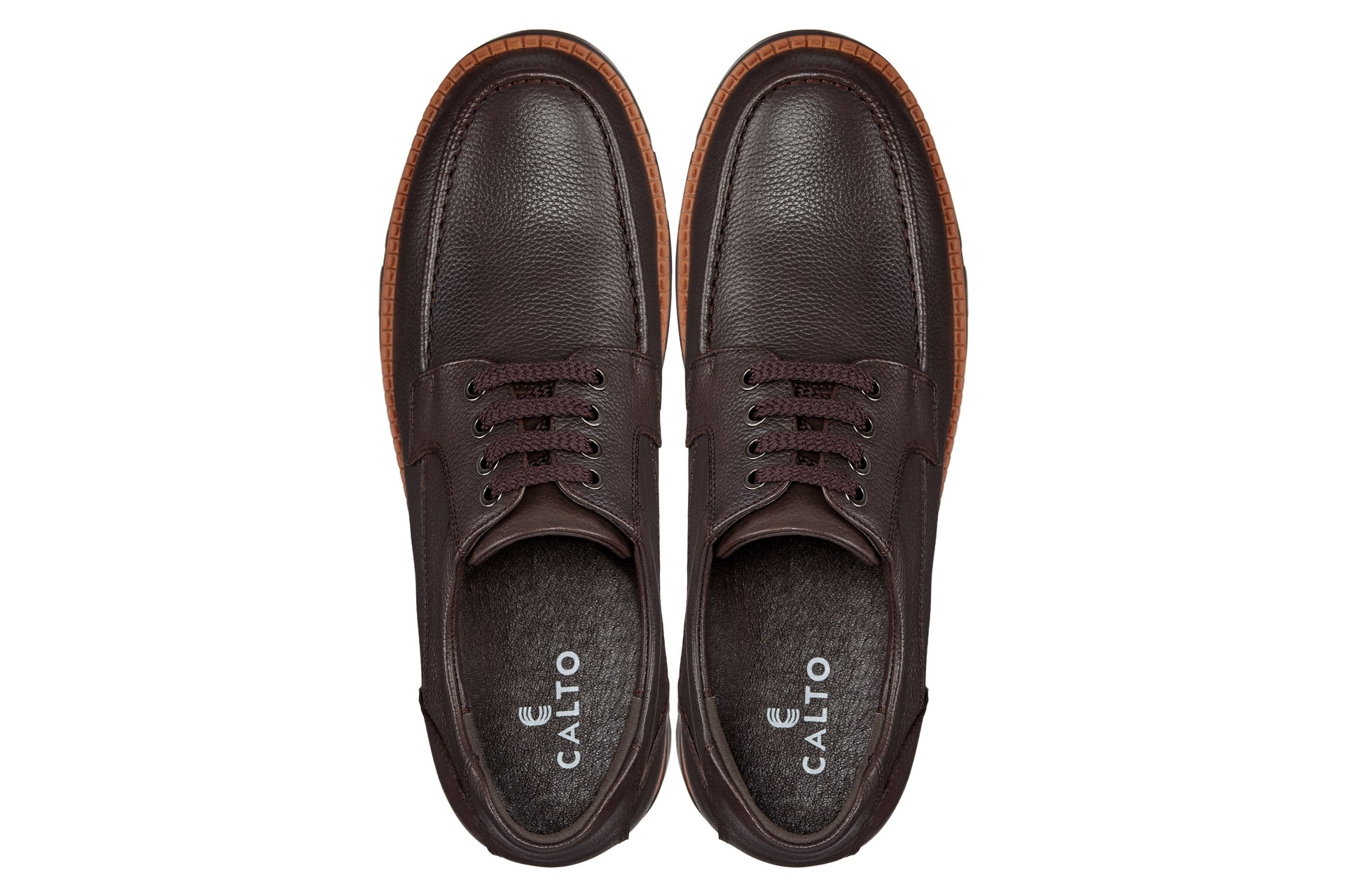 CALTO - G63811 - 3 Inches Taller (Dark Brown) Tallmenshoes.com