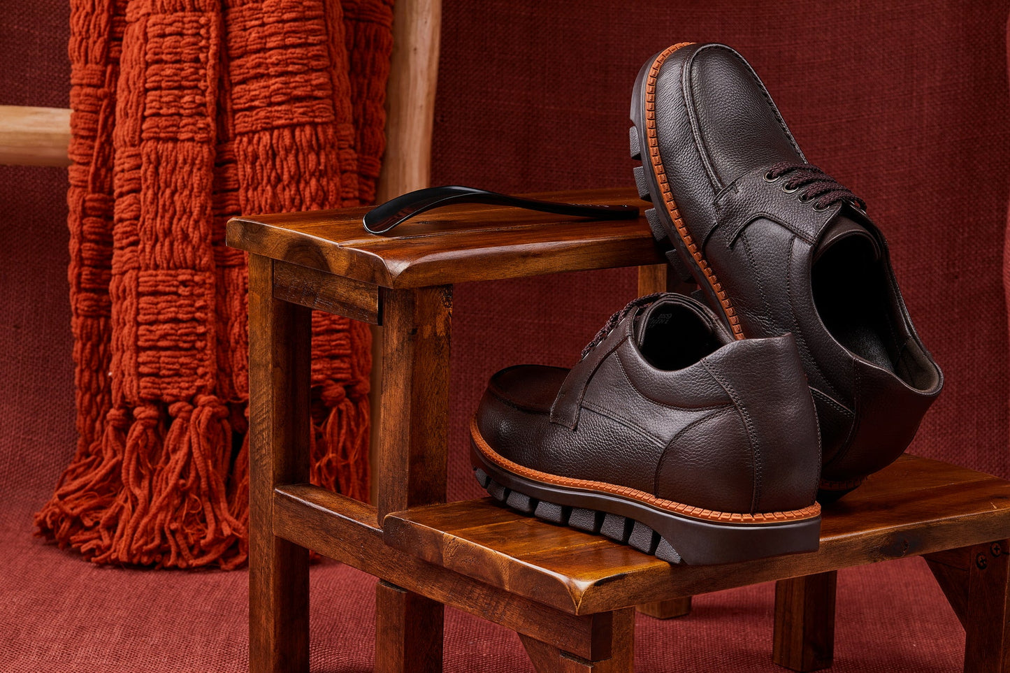 CALTO - G63811 - 3 Inches Taller (Dark Brown) Tallmenshoes.com