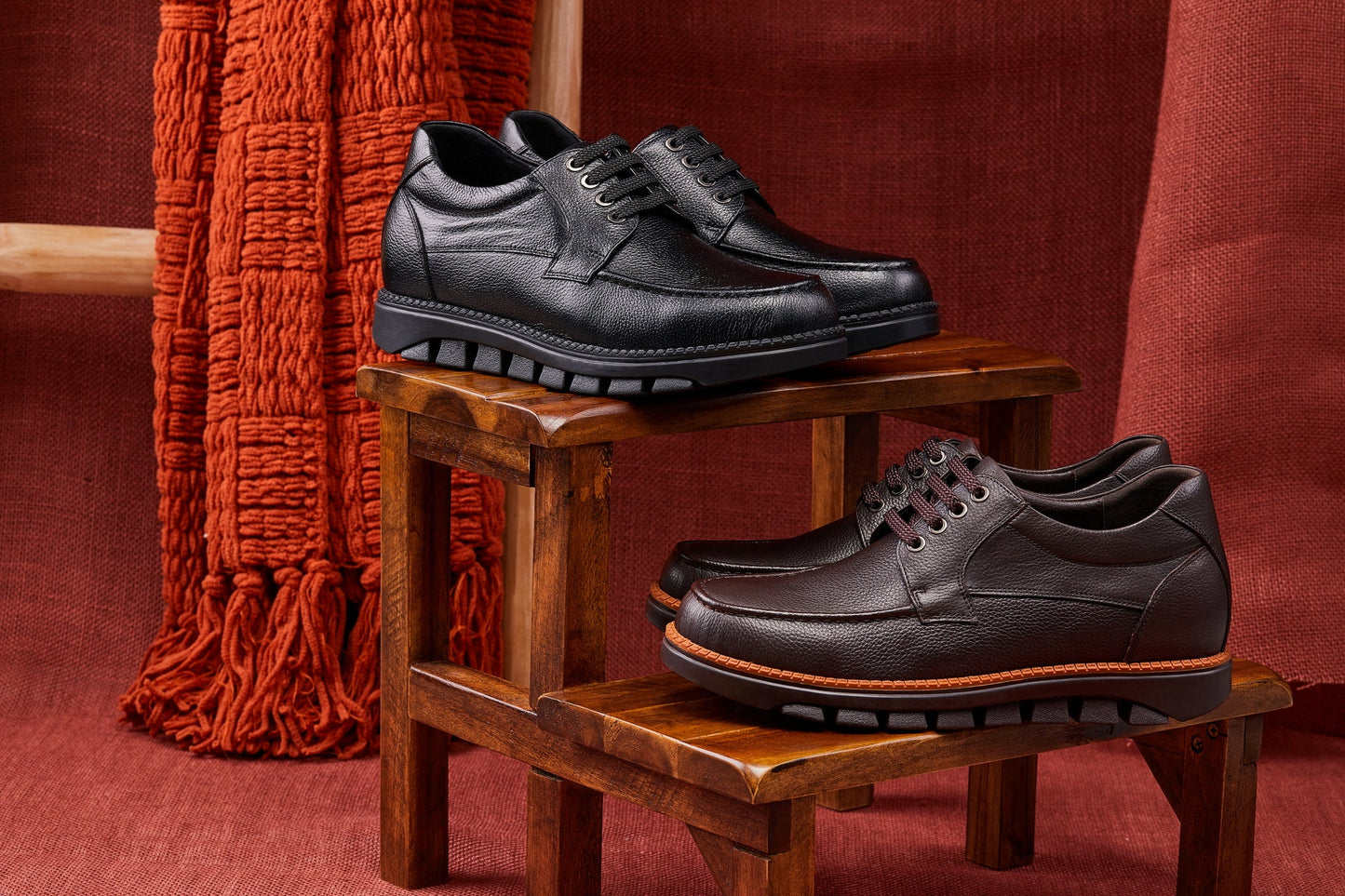 CALTO - G6381 - 3 Inches Taller (Black) Tallmenshoes.com