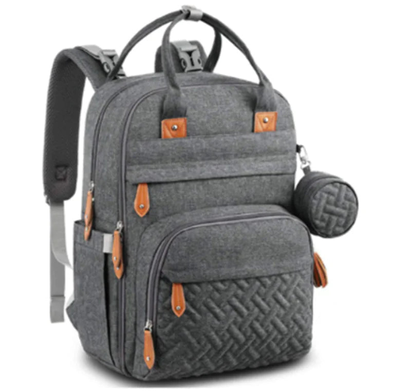 Spacious Portable Double-Shoulder Bag for Moms
