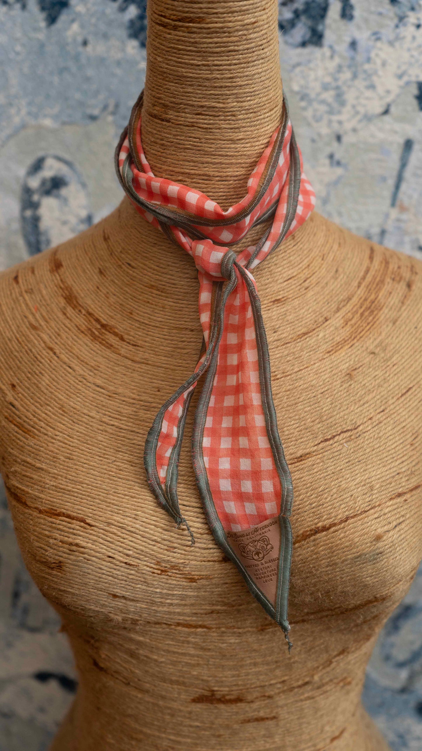 Gingham Summer Neck Scarf Late Sunday Afternoon