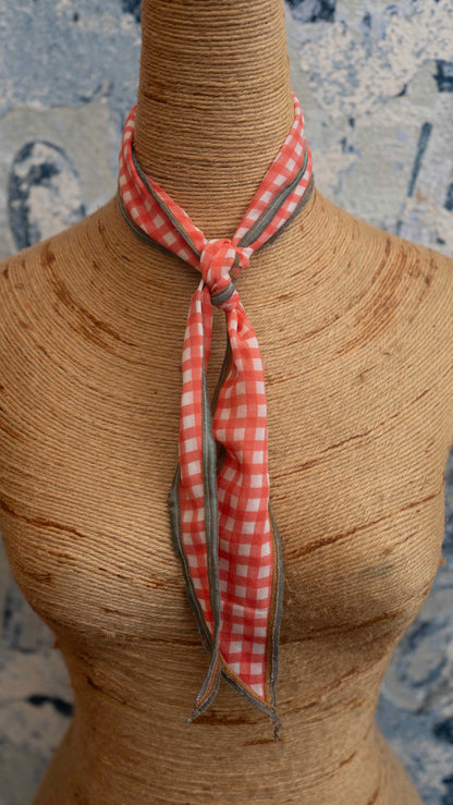 Gingham Summer Neck Scarf Late Sunday Afternoon