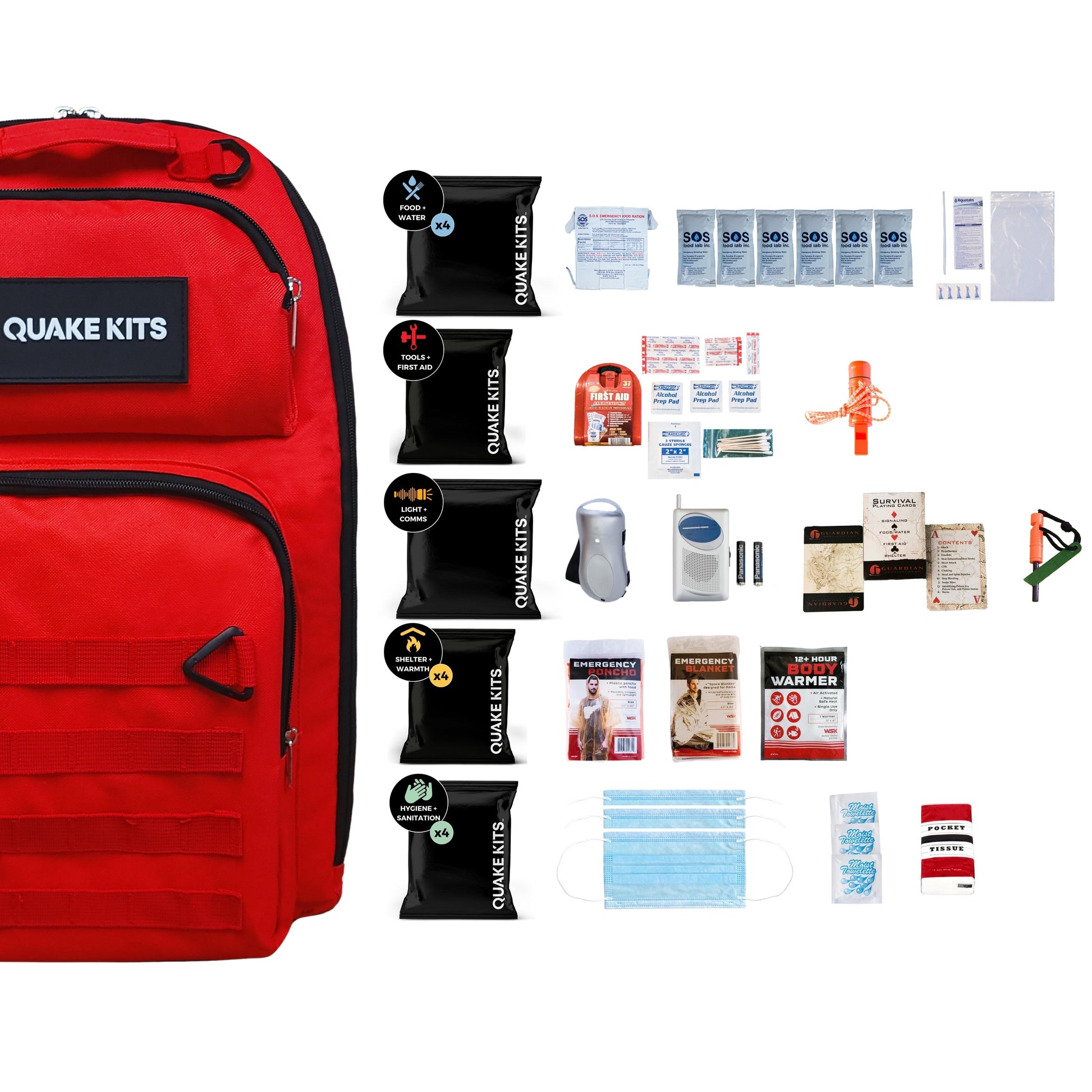 Prepared Survival Kit -  Emergency & Disaster Go Bag quakekits.com