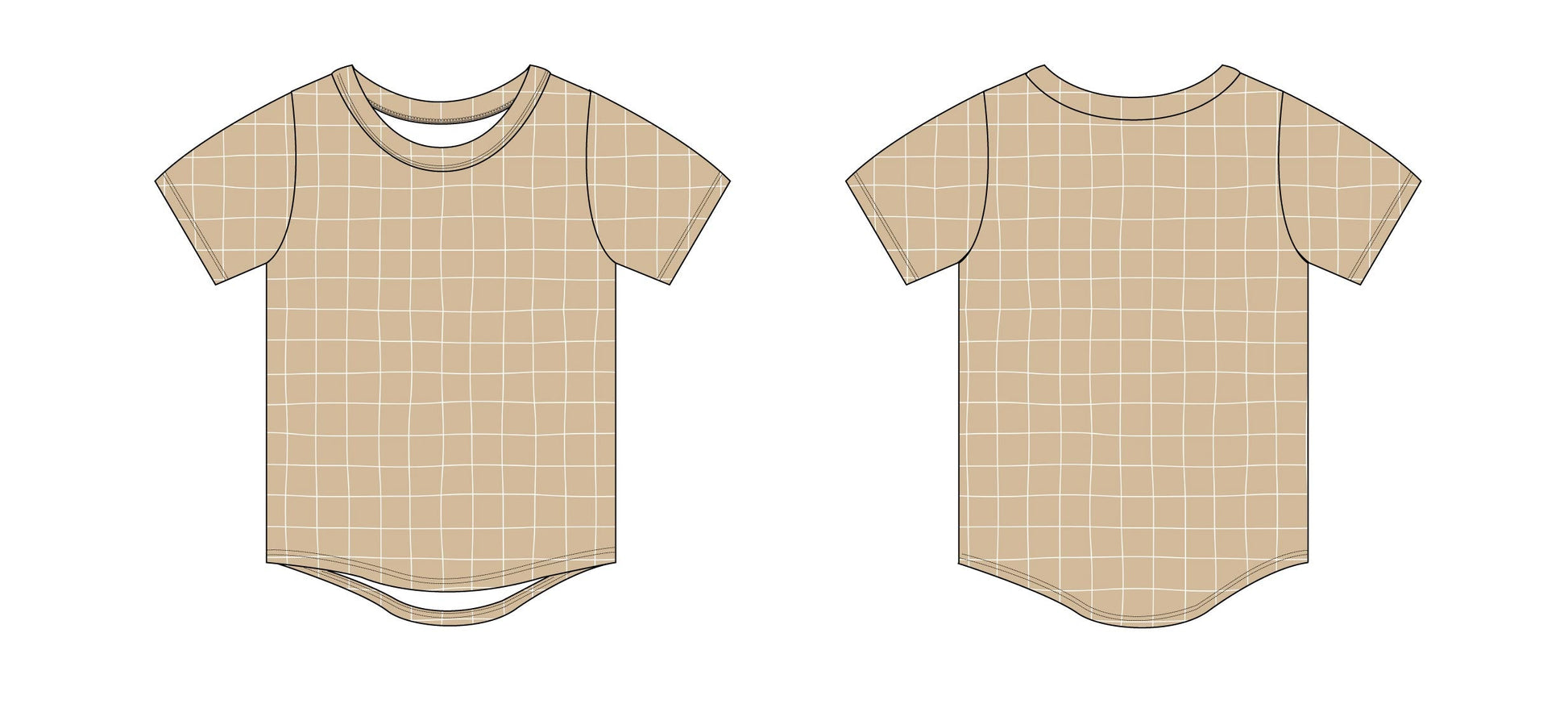 Cinnamon Cider Grid - Everyday Tee Blush Lotus