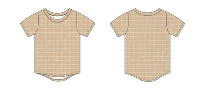 Cinnamon Cider Grid - Everyday Tee Blush Lotus