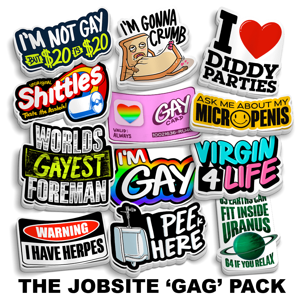 The Jobsite 'GAG' Sticker Pack Armed American Supply
