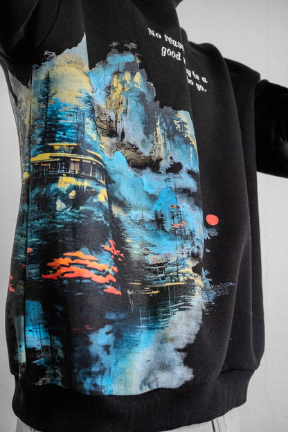 Galaxy View Oversize Sweatshirt Withinblack