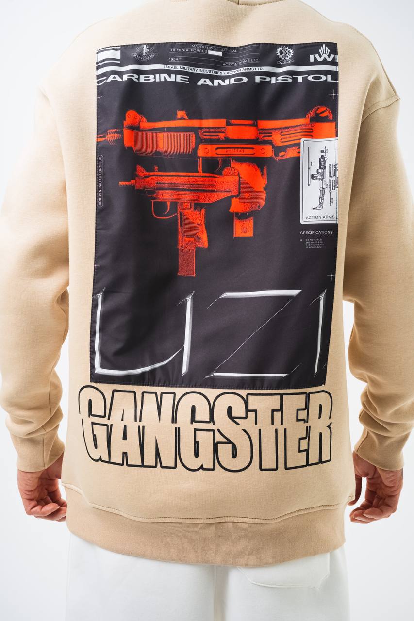 Gangster Oversized Sweatshirt: Urban Streetwear & Graphic Design Withinblack