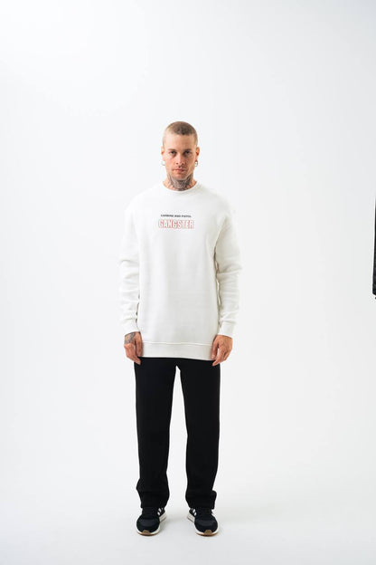Gangster Oversized Sweatshirt: Urban Streetwear & Graphic Design Withinblack