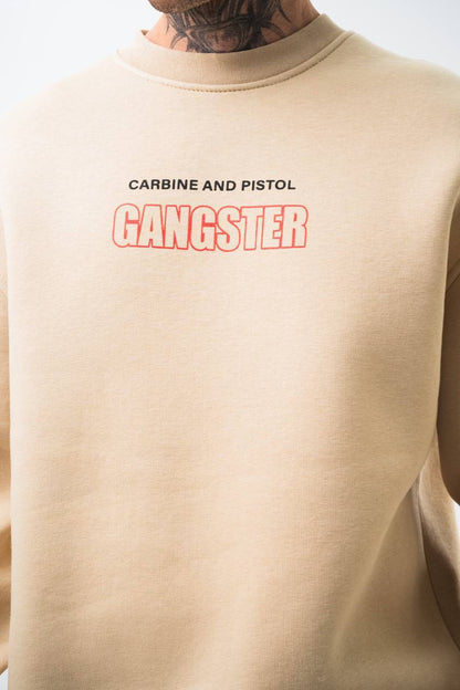 Gangster Oversized Sweatshirt: Urban Streetwear & Graphic Design Withinblack