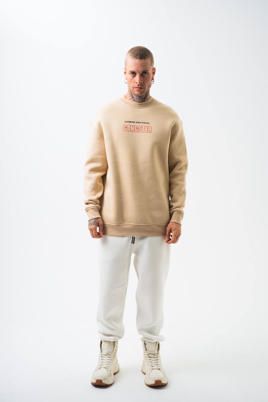 Gangster Oversized Sweatshirt: Urban Streetwear & Graphic Design Withinblack