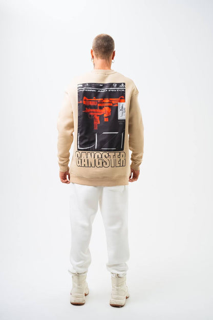 Gangster Oversized Sweatshirt: Urban Streetwear & Graphic Design Withinblack