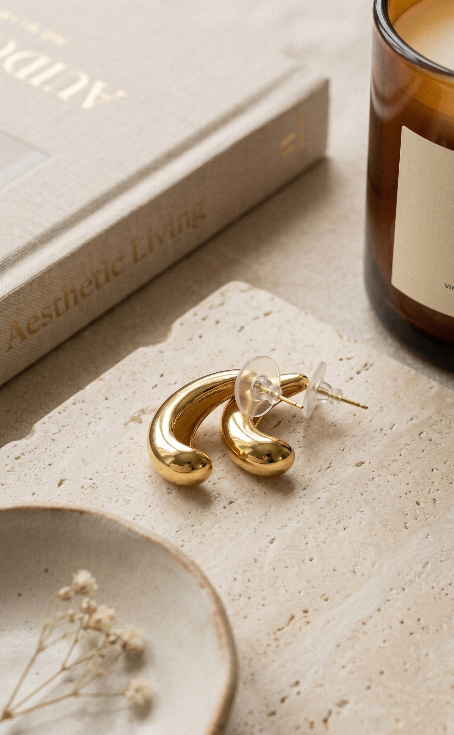 Minimalist Sculptural Gold-Tone Drop Earrings - ONLY 5 PAIRS LEFT! Tinyloverclothing