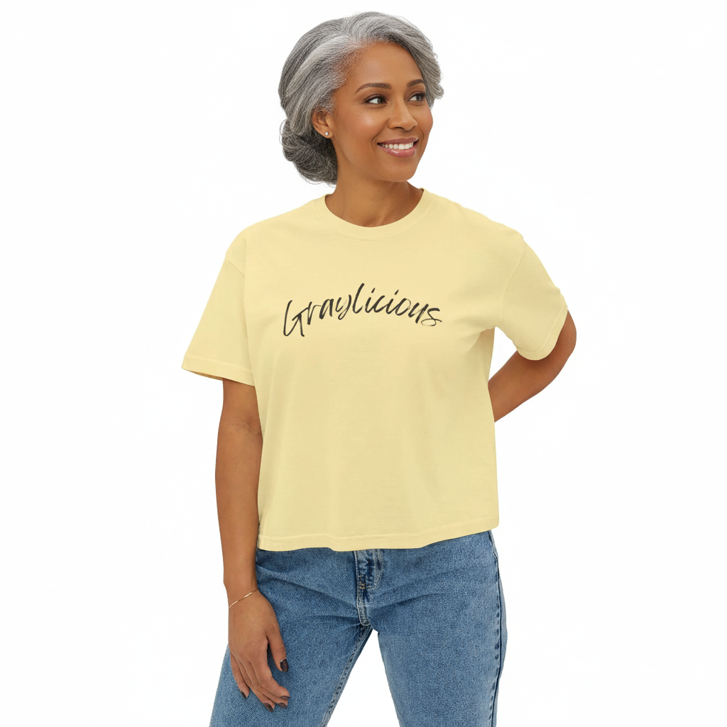 Women's Boxy Tee " Graylicious" Grayceful LLC