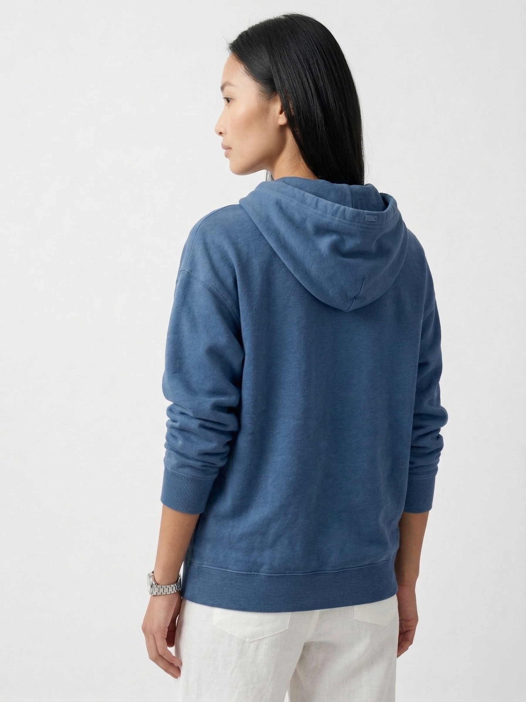 The Street Chic Oversized Hoodie in Denim Blue – Outdoor Essential Tinyloverclothing