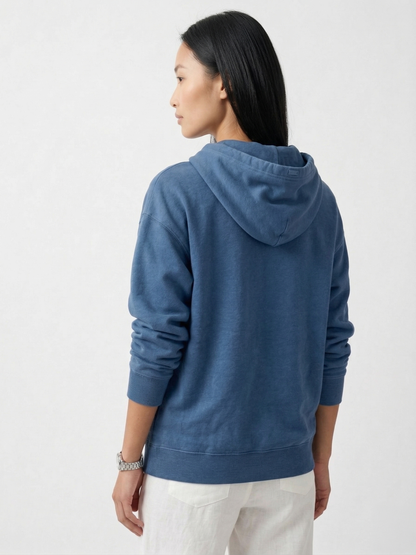The Street Chic Oversized Hoodie in Denim Blue – Outdoor Essential Tinyloverclothing