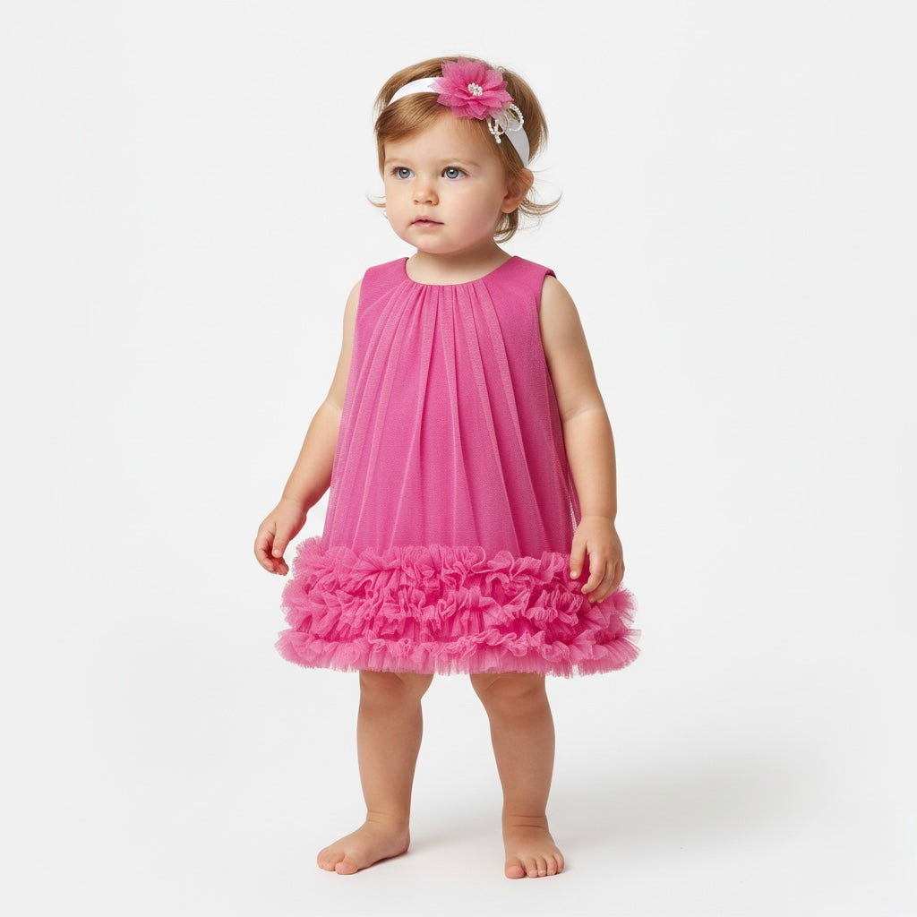 Nova Dress – Fuchsia Tulle Honey and Hive