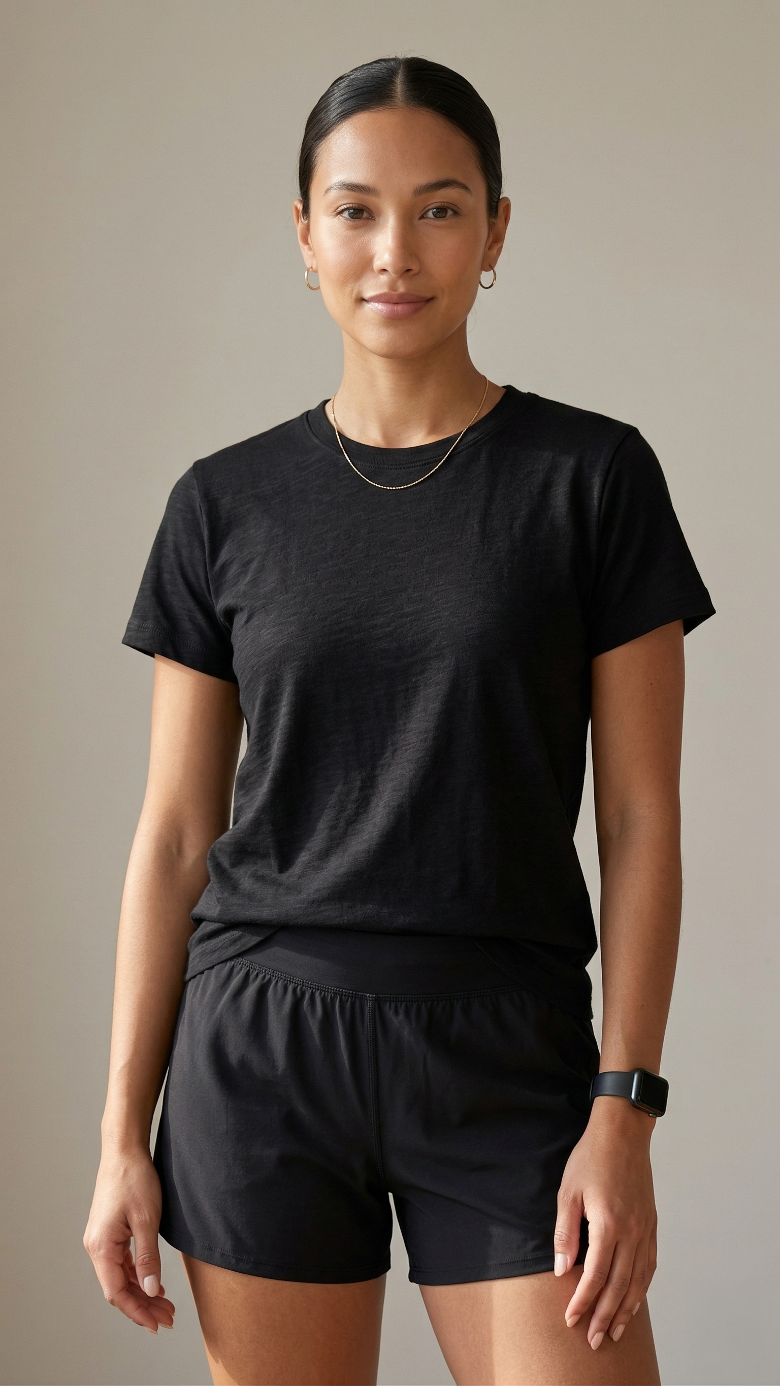 The Everyday Side-Slit Black Tee | 100% Soft-Touch Cotton Tinyloverclothing