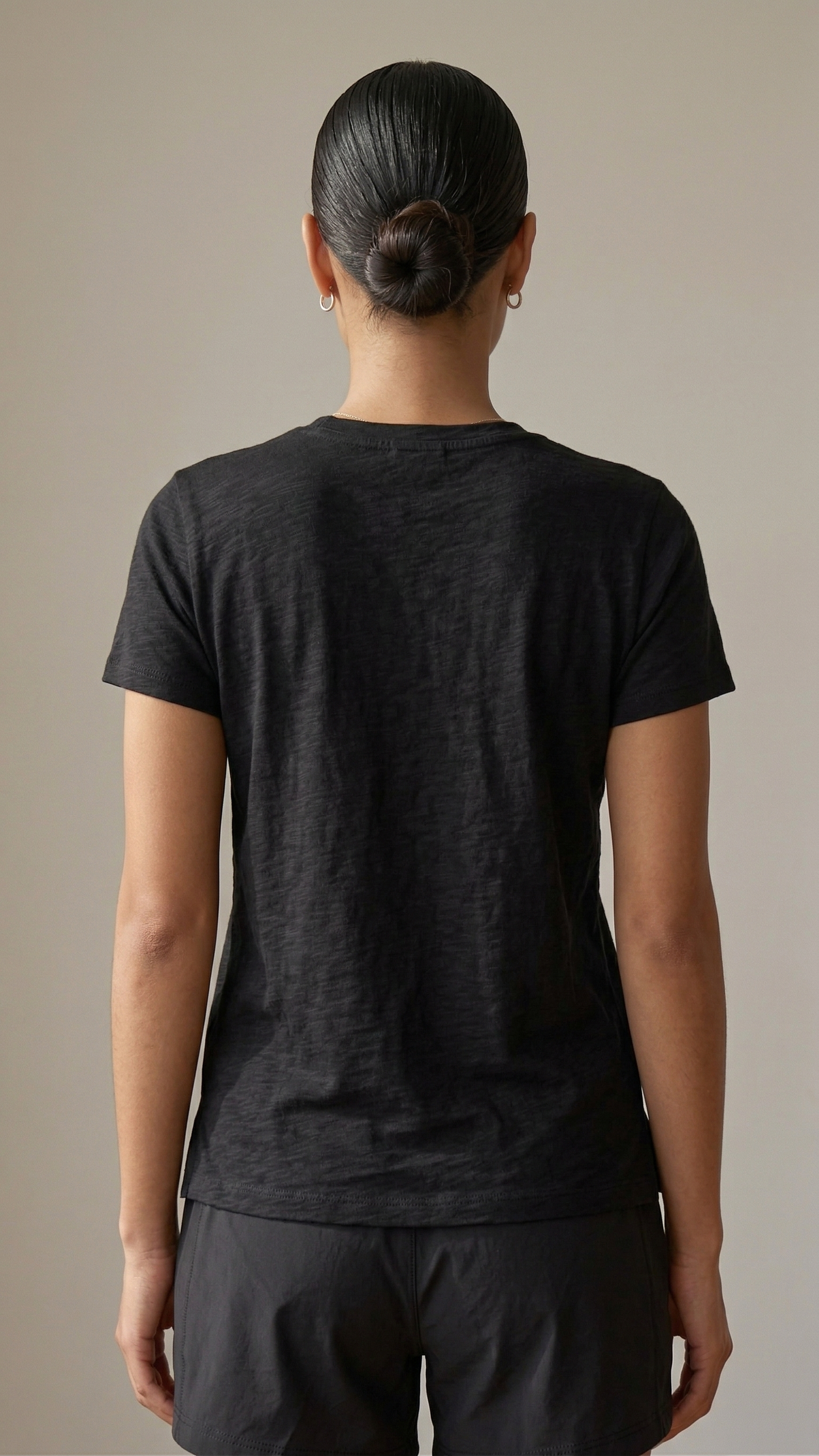 The Everyday Side-Slit Black Tee | 100% Soft-Touch Cotton Tinyloverclothing