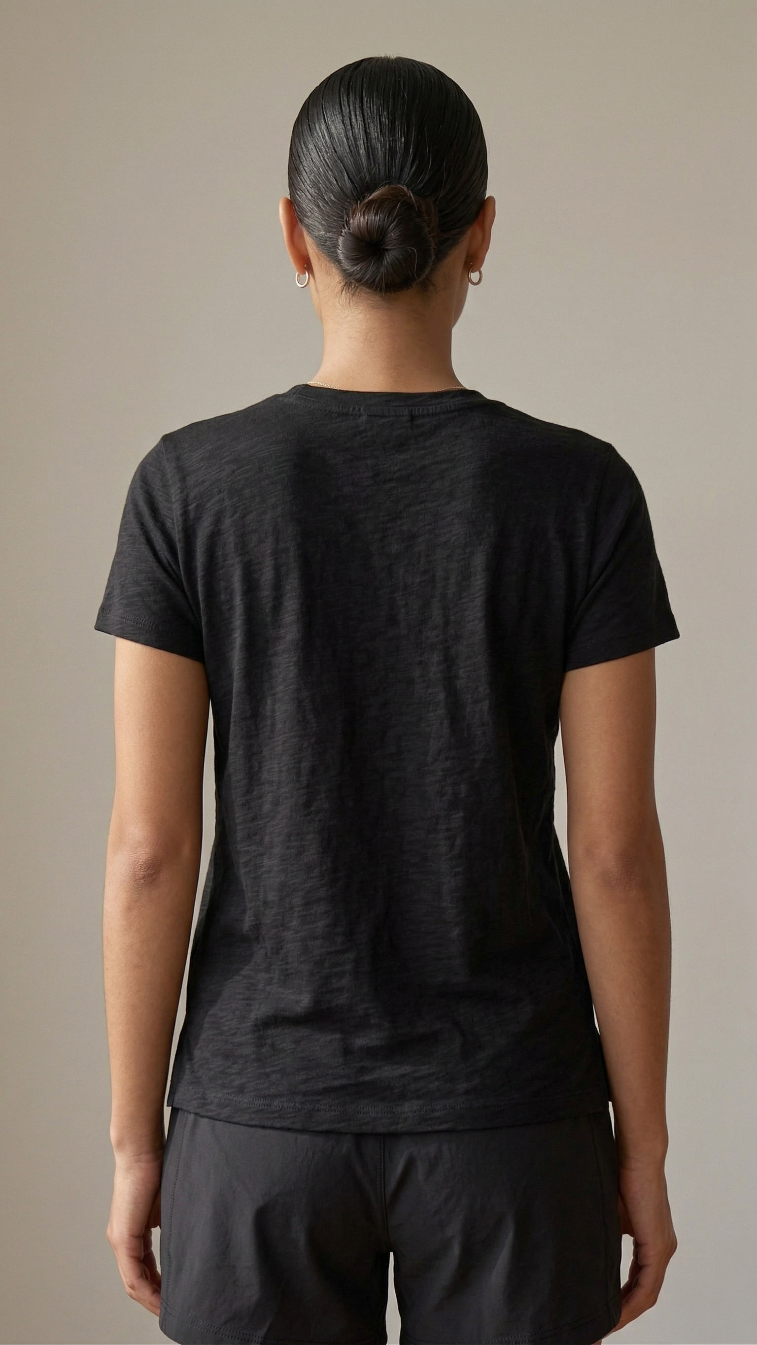 The Everyday Side-Slit Black Tee | 100% Soft-Touch Cotton Tinyloverclothing