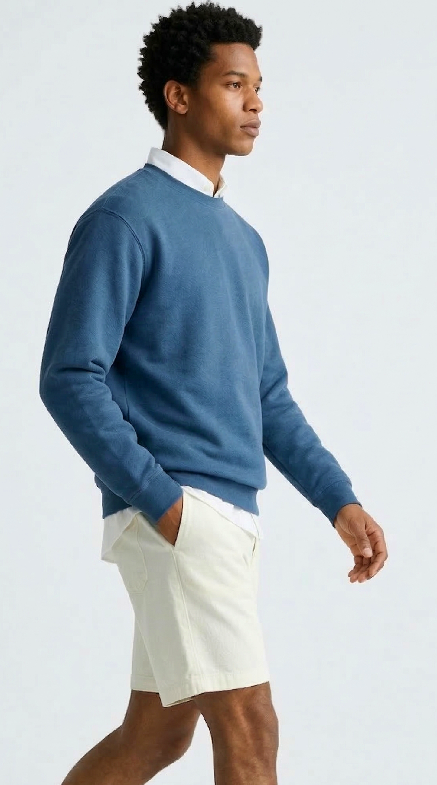 Men's Classic Cotton-Blend Crewneck Sweatshirt Tinyloverclothing