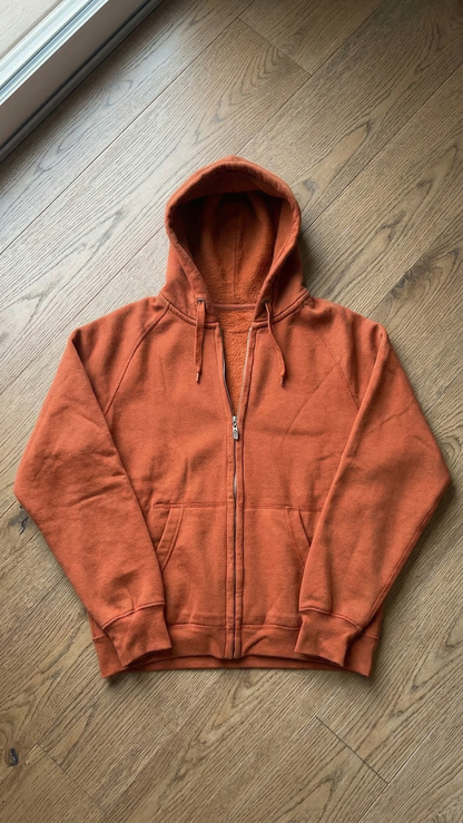 Tangerine Dream: Ultra-Cozy Women's Oversized Orange Zip-Up Hoodie Tinyloverclothing