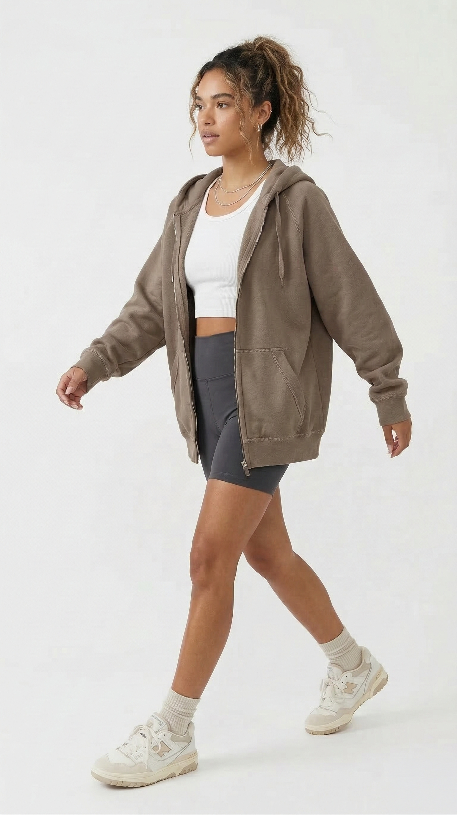 Mojave Oversized Zip Hoodie - Moss Tinyloverclothing