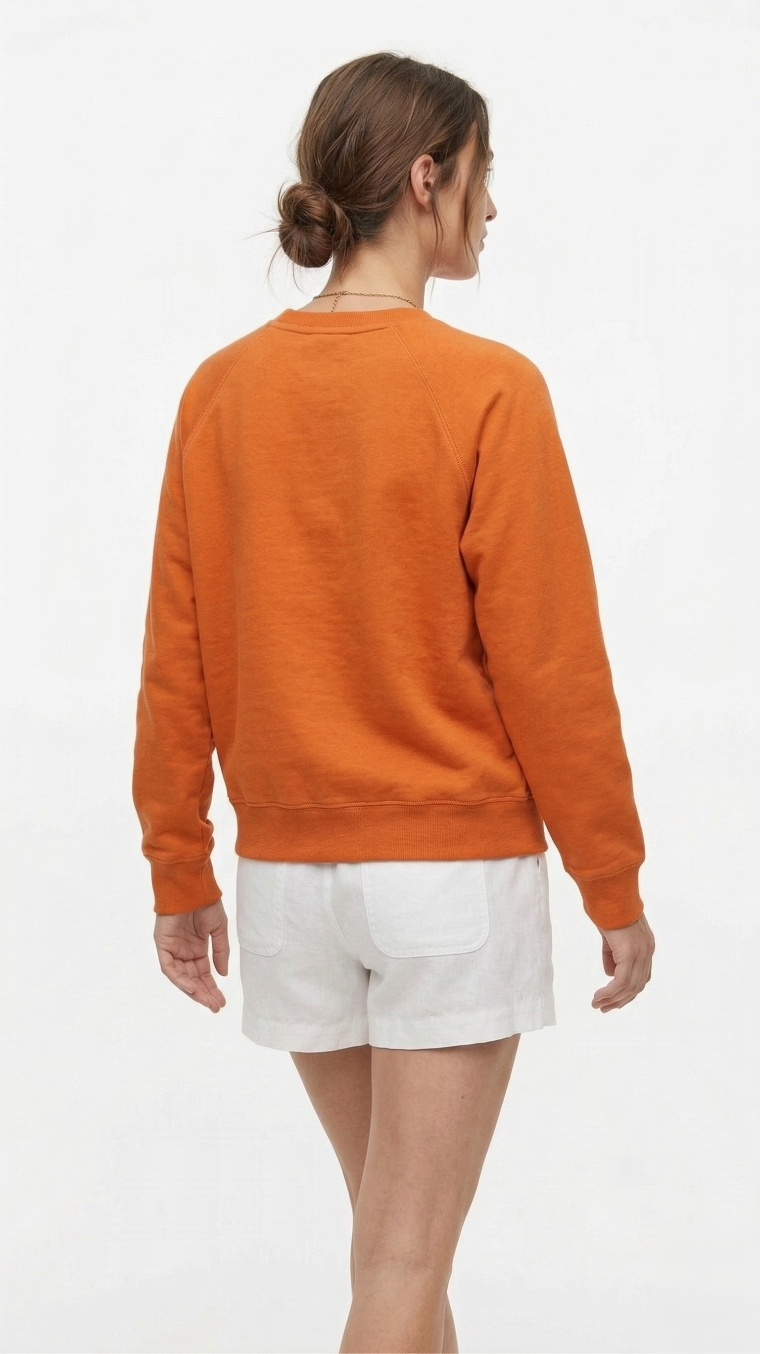 Mojave Burnt Orange Raglan Sweatshirt with Kangaroo Pocket - Street Chic Vibe Tinyloverclothing