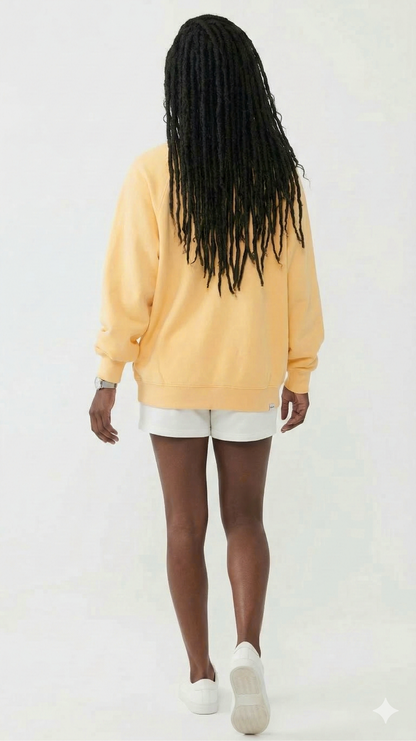Butter Yellow Oversized Raglan Sweatshirt Tinyloverclothing