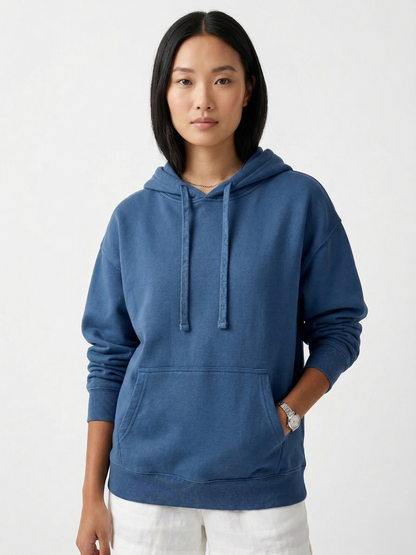 The Street Chic Oversized Hoodie in Denim Blue – Outdoor Essential Tinyloverclothing