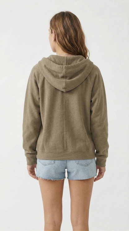 Mojave Oversized Zip Hoodie - Moss Tinyloverclothing